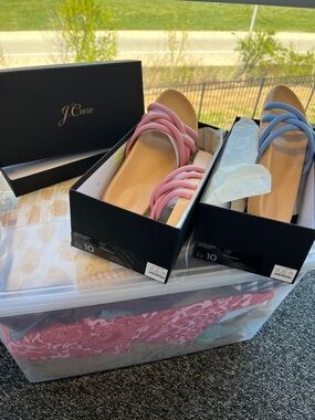 SOLD DO NOT BUY CREW NIB LEATHER SANDAL BUNDLE